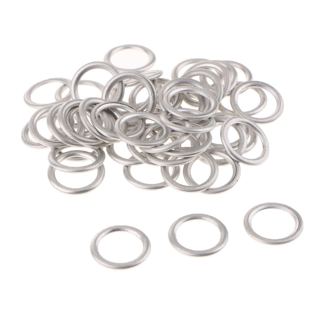50pcs 14mm Oil Drain Plug Crush Washer Gaskets for Audi S4 A4 Q5 VW+50pcs 12mm Oil Drain Plug Gaskets for