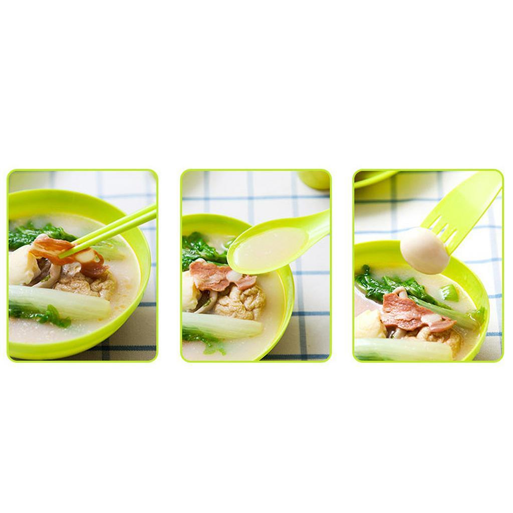 Reusable Plastic Dinnerware Set  – Hard Plastic Plates, Bowls & Cupss – Camping Hiking Picnic BBQ Tableware Set