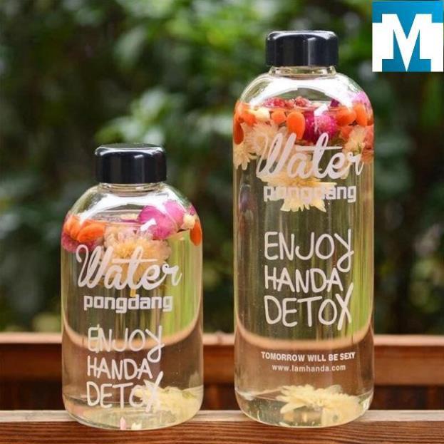 Bình nước detox 1000ml kèm túi đựng