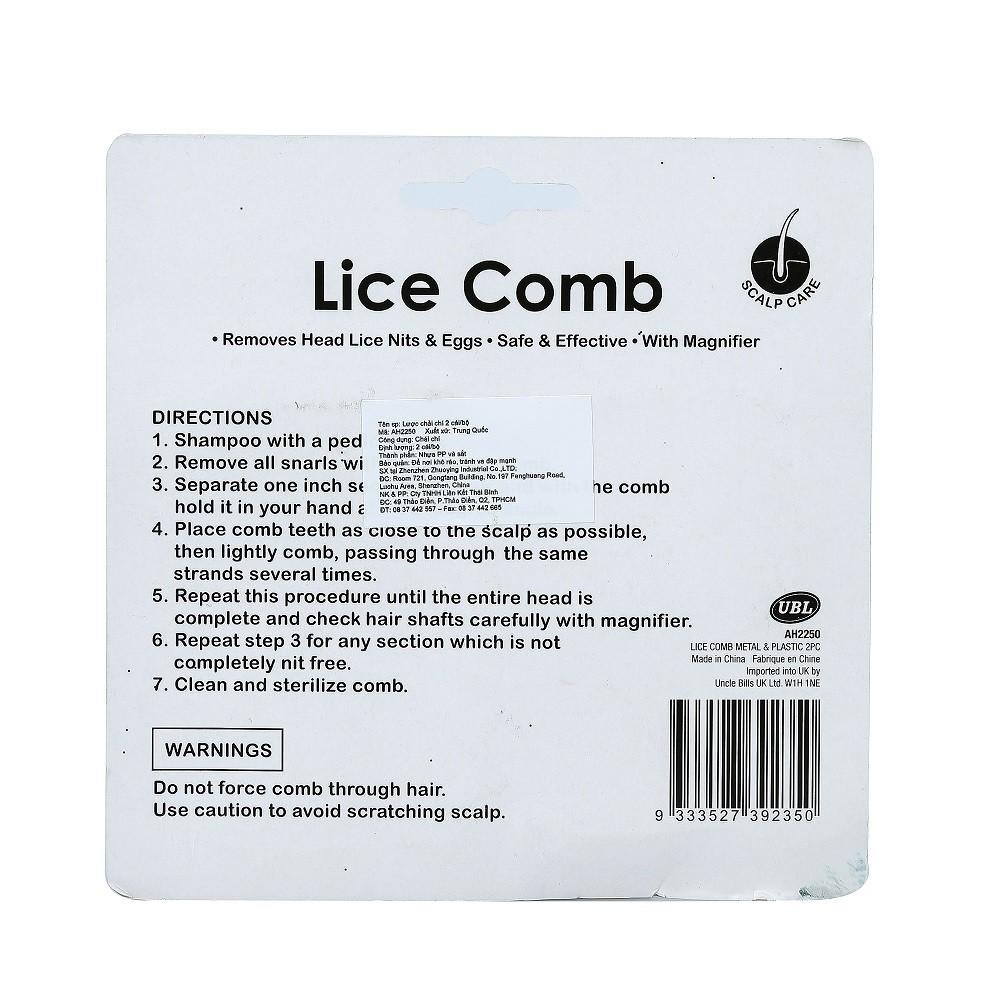 Lược chải chấy bộ 2 cái Uncle Bills AH2250