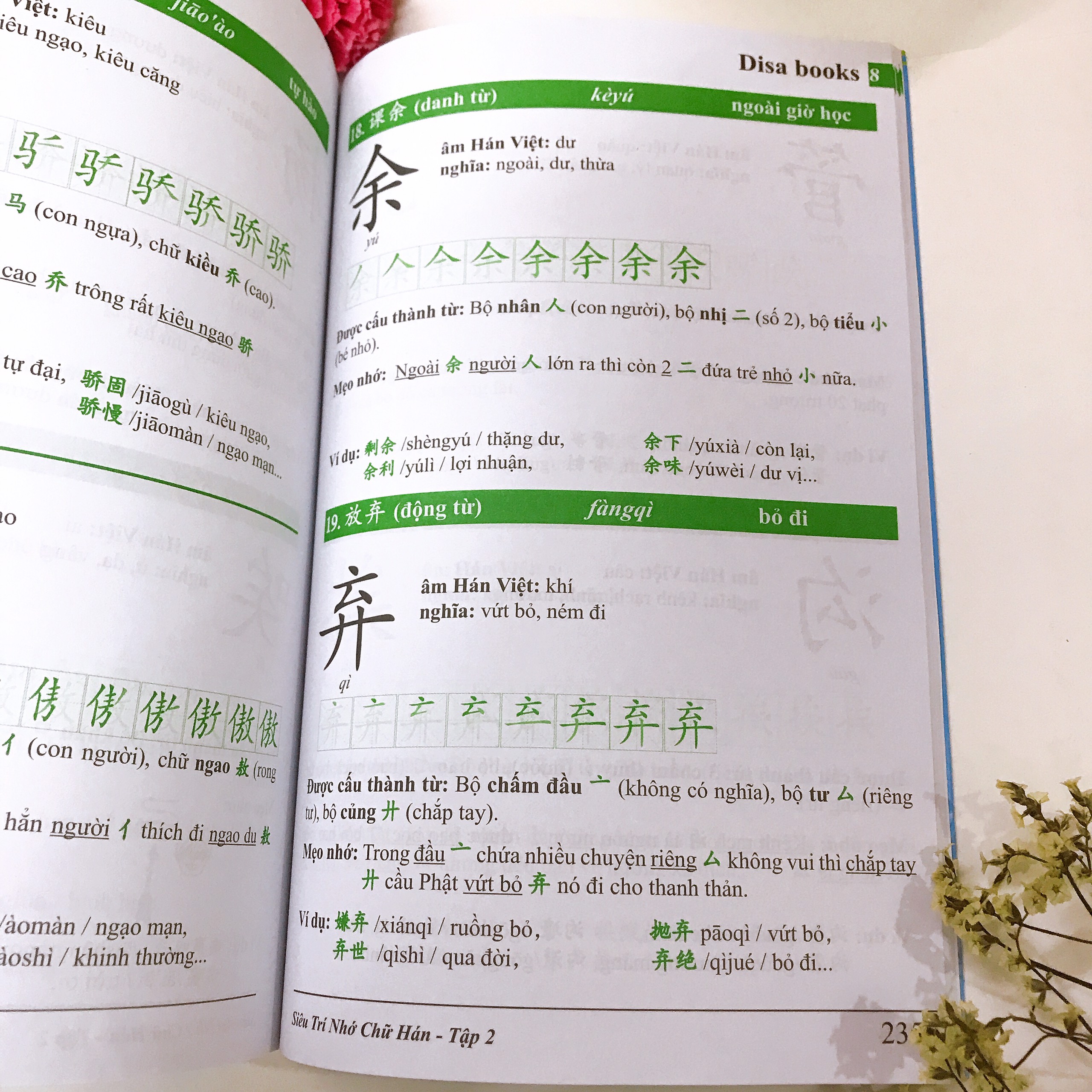 Siêu trí nhớ chữ Hán tập 2 phiên bản mới (In màu, có Audio nghe, hướng dẫn viết từng nét từng chữ) + DVD quà tặng