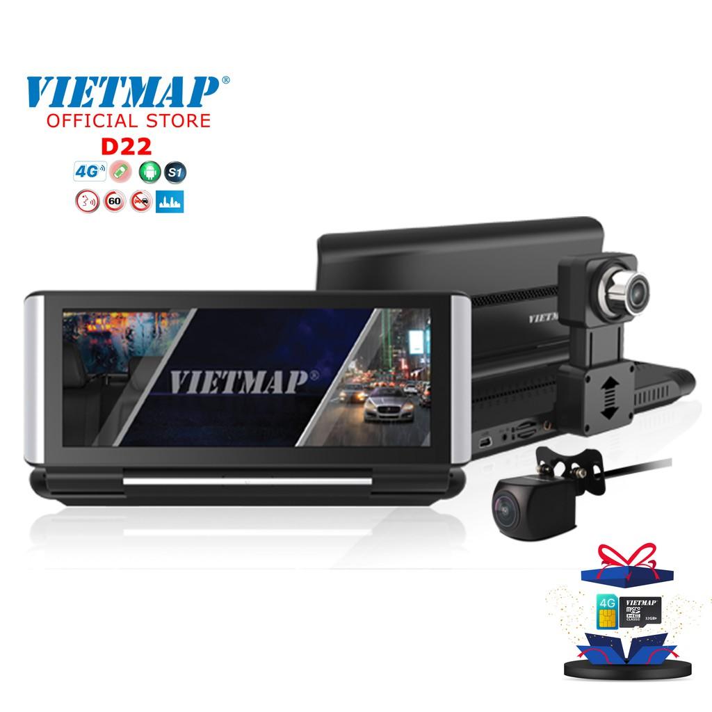 VIETMAP D22 Camera Hành Trình - Android- Định Vị Xe- Dẫn Đường S1- Phát Wifi- Truyền Video Online - Ghi Hình Kép - Hàng Chính Hãng