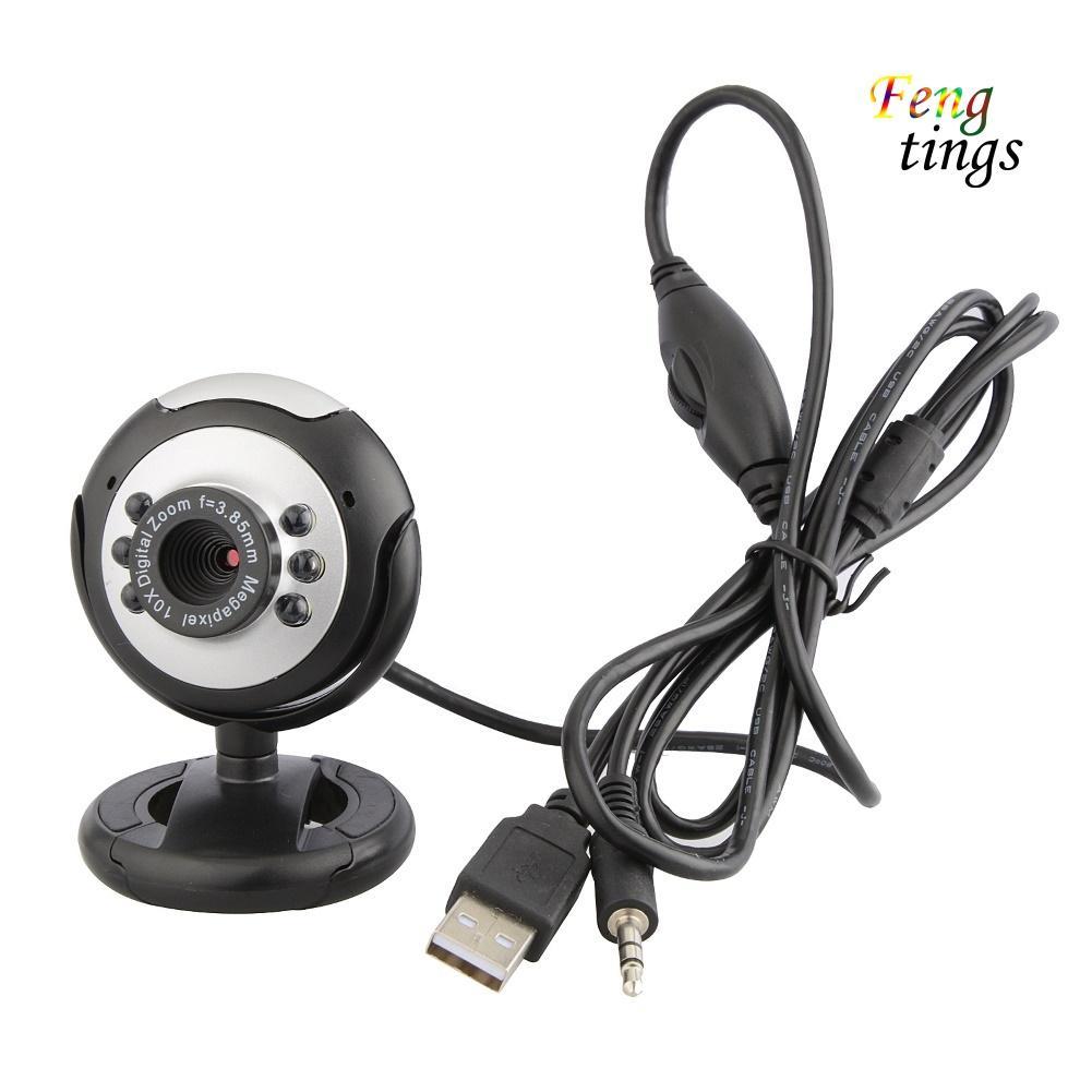 Webcam Hd 12.0mp 6 Đèn Led Tích Hợp Micro Cho Pc Laptop