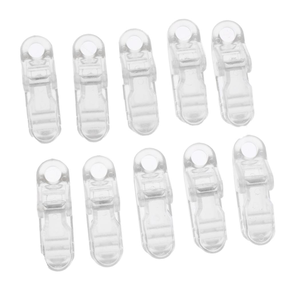 2x10 Pieces Plastic Tie Down Emergency Awning Set Tarp Clips Tent Clamp Clear