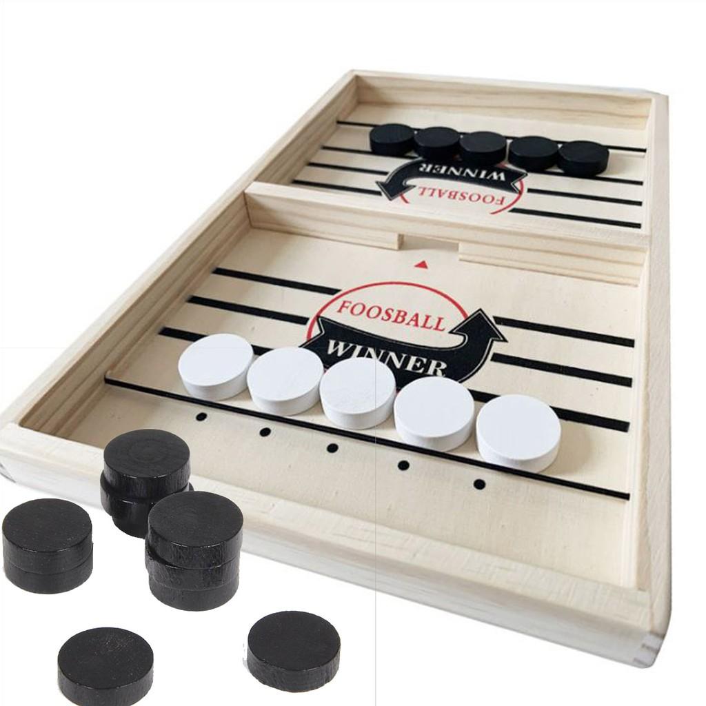 Bộ Cờ Búng Gỗ Bàn Đấu Ice Hockey - Chọn Size - Foosball Winner, Sling Puck - Bắn Bi Xuyên Lỗ Chính Hãng miDoctor