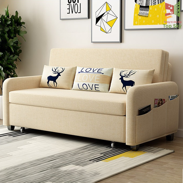 [ HÀNG HÓT ] Giường Sofa Gấp Gọn Thông Minh Thành Ghế Sofa – Giường Ngủ Thông Minh 2 Trong 1 - Giường Sofa  Cao Cấp Có Ngăn Chứa Đồ đồ