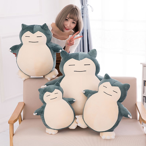 Gấu Bông Pokemon Snorlax Ham Ngủ Gb24 (Tặng 1 Móc Khóa Dây Da Pu Đính Đá Lấp Lánh Màu Ngẫu Nhiên