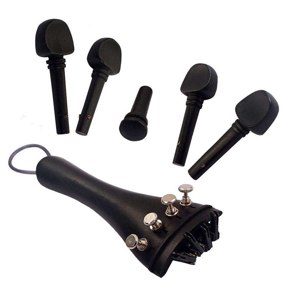 Violin Parts Accessories 4/4 Tuning Pegs&Chinrest& &Tailpiece&Bridge