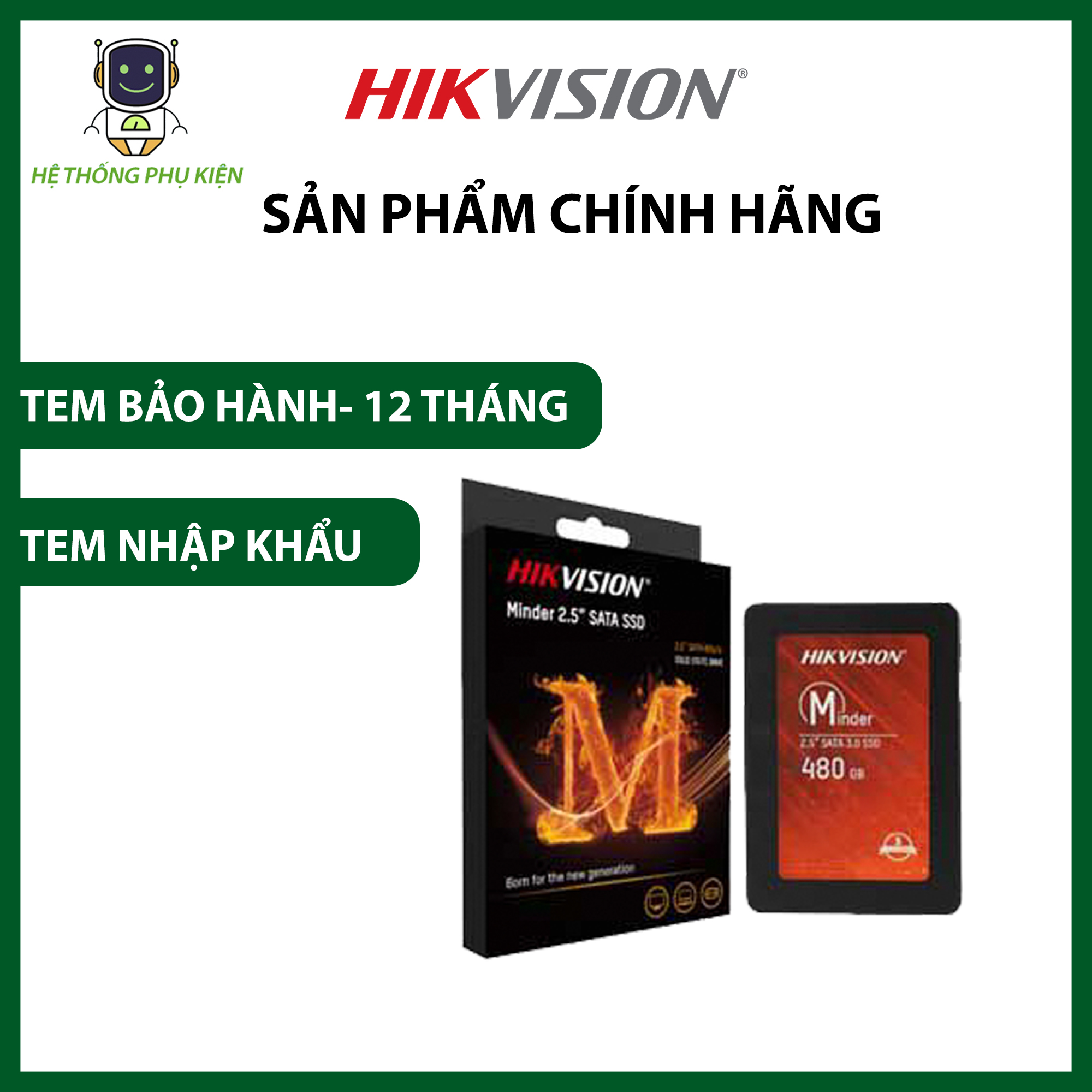 Ổ Cứng SSD Gắn Trong Minder Sata 2.5&quot; HIKVISION HS-SSD Minder(S) Hàng Chính Hãng