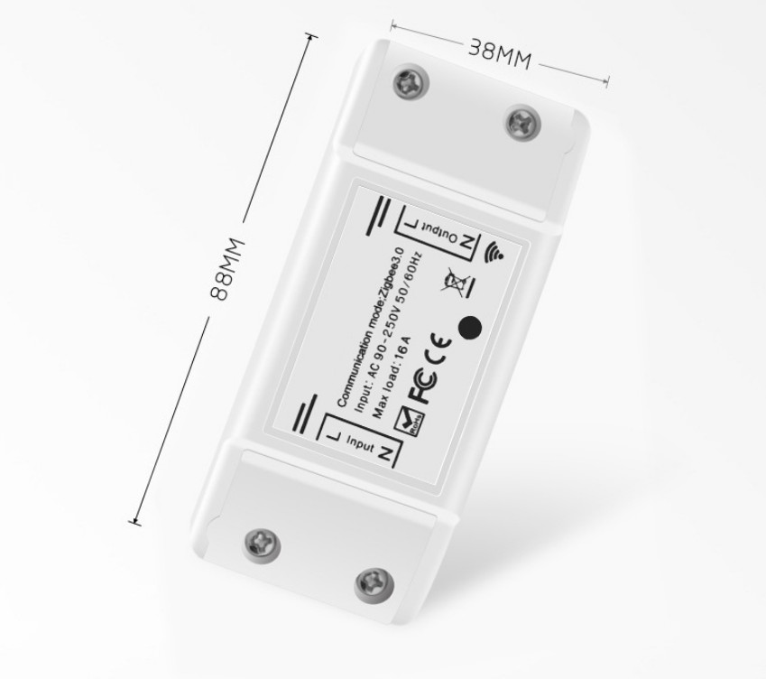 Công Tắc Zigbee Công Suất Lớn 16A Điều Khiển Trên Ứng Dụng Tuya SHP-ZBasic