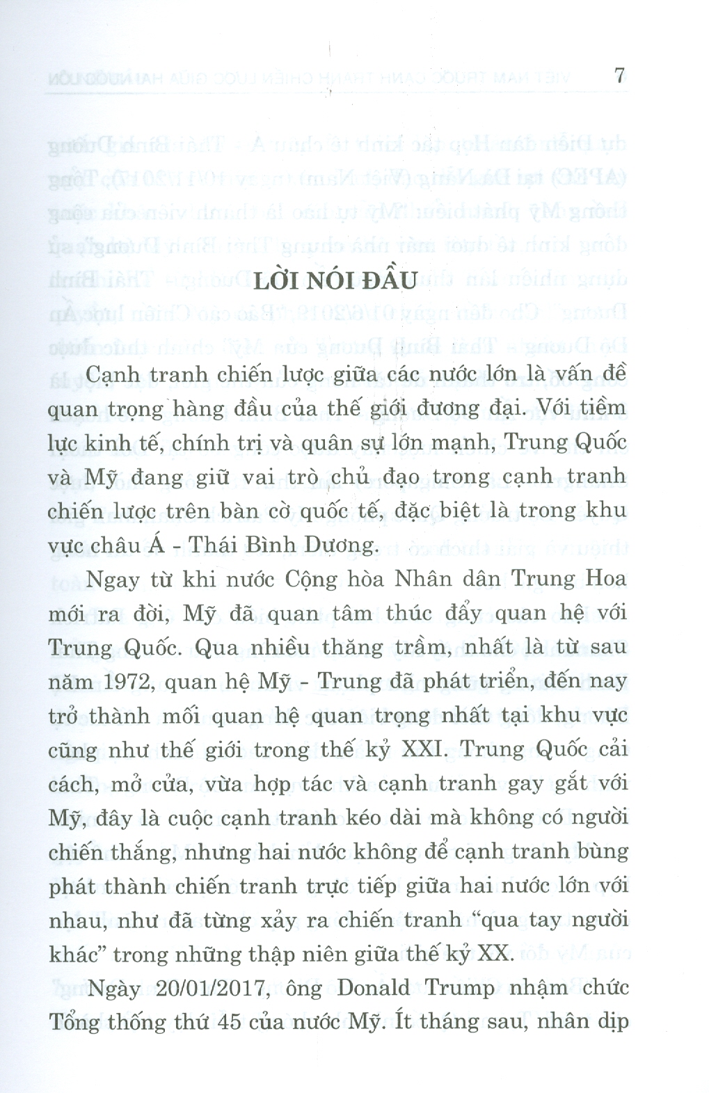 VIỆT NAM Trước Cạnh Tranh Chiến Lược Giữa Hai Nước Lớn (Sách chuyên khảo)