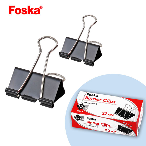 Combo 2 Hộp 12 kẹp bướm đen 15mm Foska