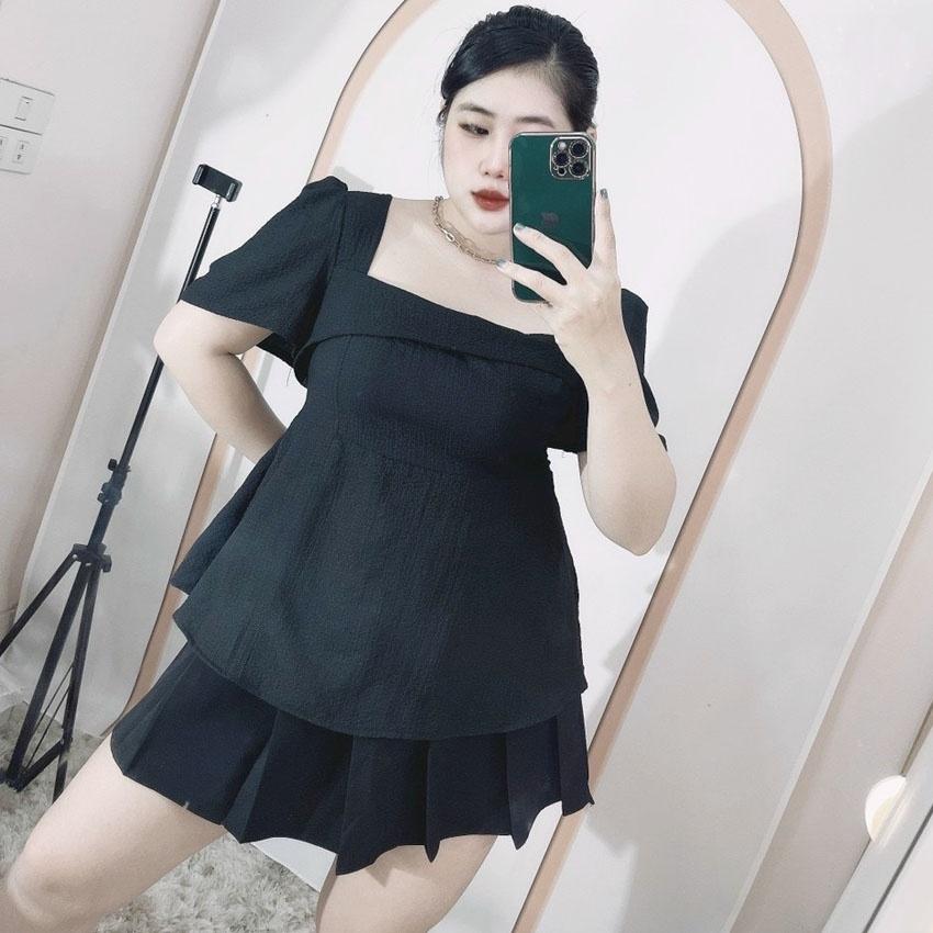 Áo Bigsize xốp tay phồng A02