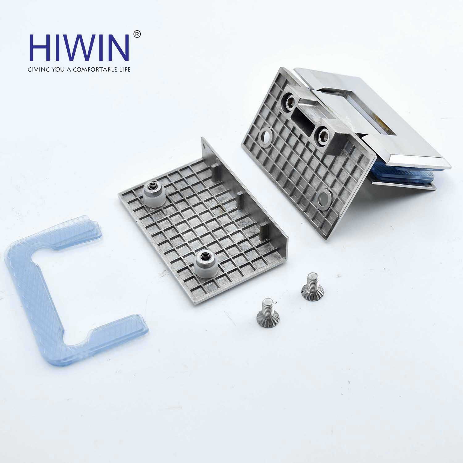 Tên gọi: Bản lề phòng tắm kính 90 độ cạnh vát mặt gương inox 304 Hiwin HG-011