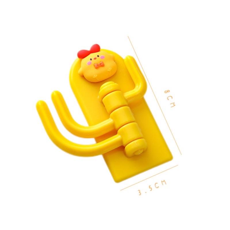 Móc treo đồ dán tường 3 nhánh đính charm hoạ tiết HOẠT HÌNH dễ thương treo đồ đa năng tiện lợi cho phòng ngủ, nhà cửa