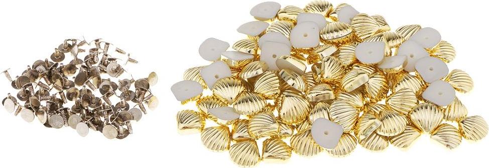 100 Bộ Vỏ Nhựa Đinh Tán Đinh Nút Cho DIY Giày Túi Quần Áo Trang Trí