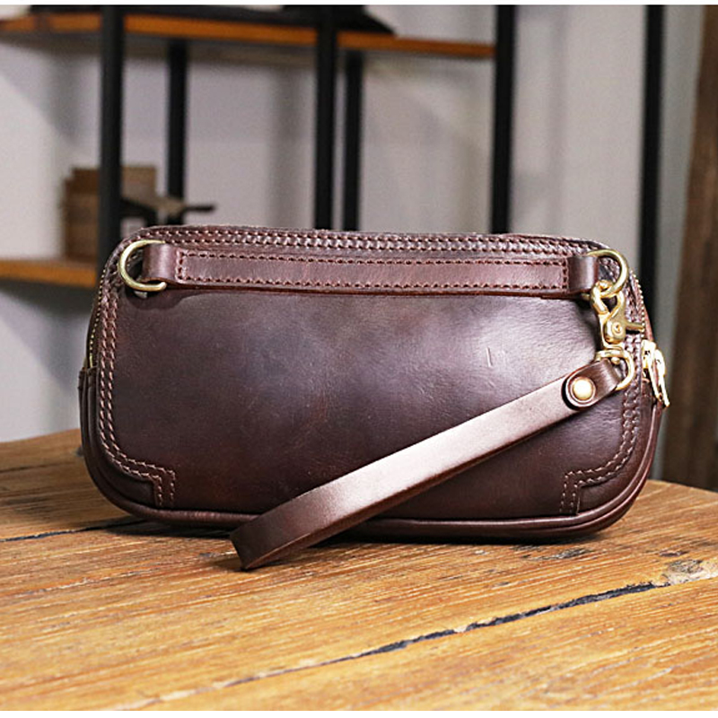 Túi cầm tay, ví dài nam, clutch nam, chất liệu da bò CowBoy 12137