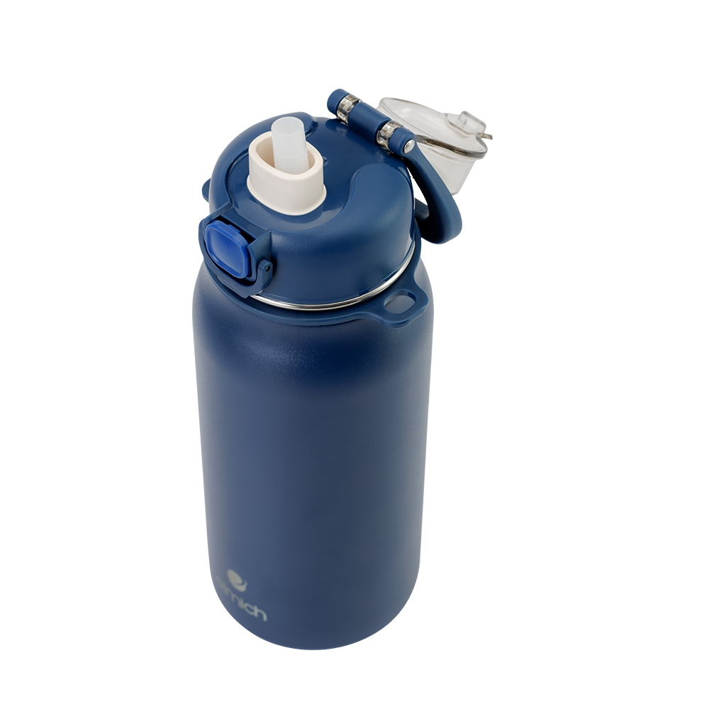 Bình giữ nhiệt inox 316 Elmich EL8331 1L, Hàng chính hãng, kèm ống hút silicone, chống tràn -JoyMall