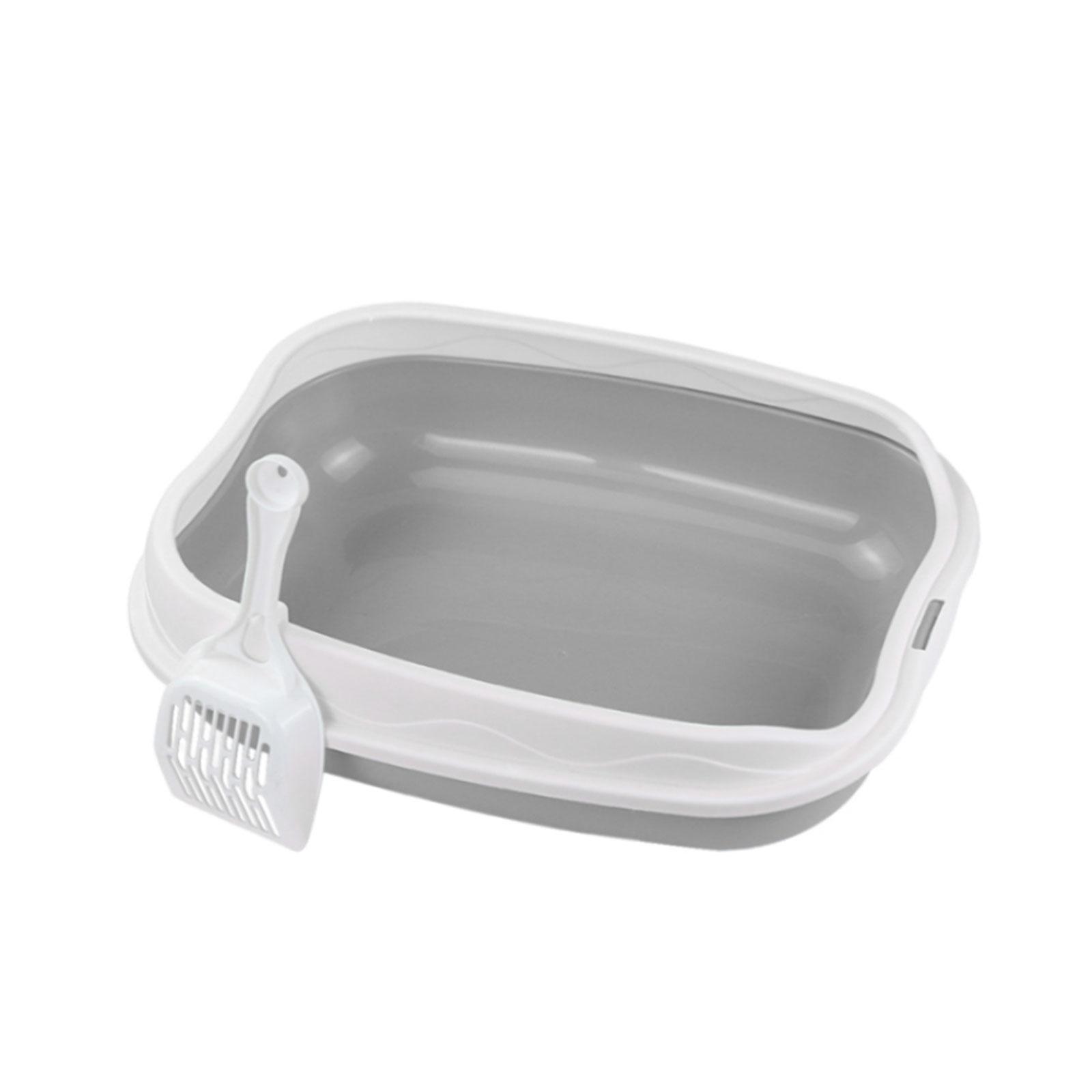 Cat Litter Box Pet Litter Tray Cat Sand Sand Basin Pet Accessories Anti Splashing Cat Bedpan Semi Litter Toilet Litter Pan