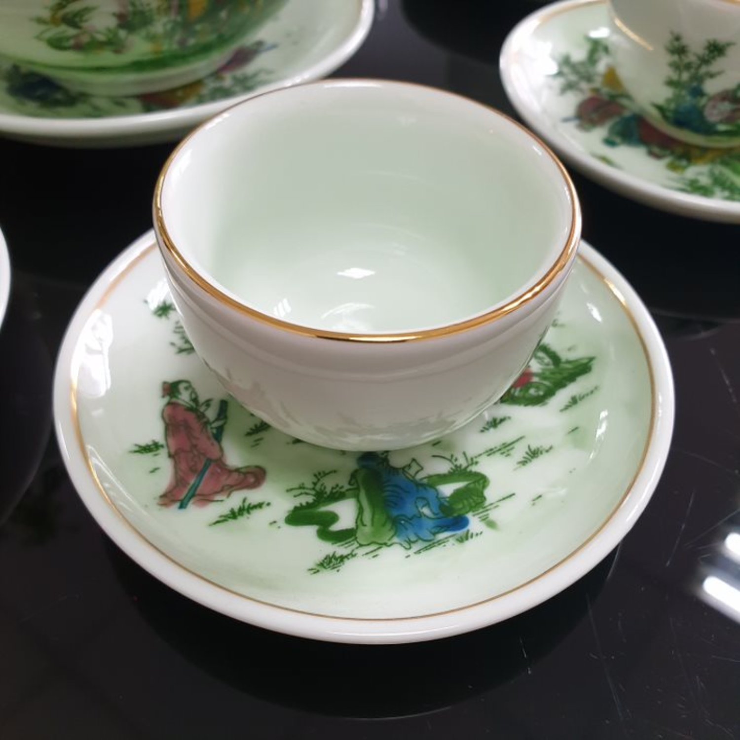 Bộ ấm chén uống trà cao cấp , bộ ấm trà Bát Tràng - ngọc tích tiên