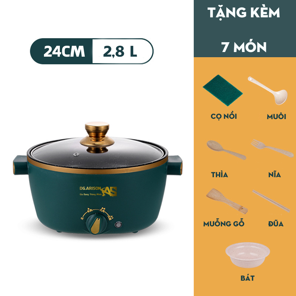 Nồi Điện Mini Đa Năng NL-09 Thiết Kế Có Lớp Chống Dính 3 Công Tắc Nhiệt Công Suất Đến 1000W