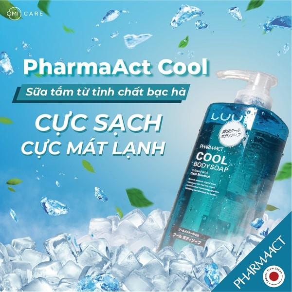 Combo 02 Chai Sữa Tắm Bạc Hà Mát Lạnh Pharmaact Nhật Bản( Mẫu mới 550ml)