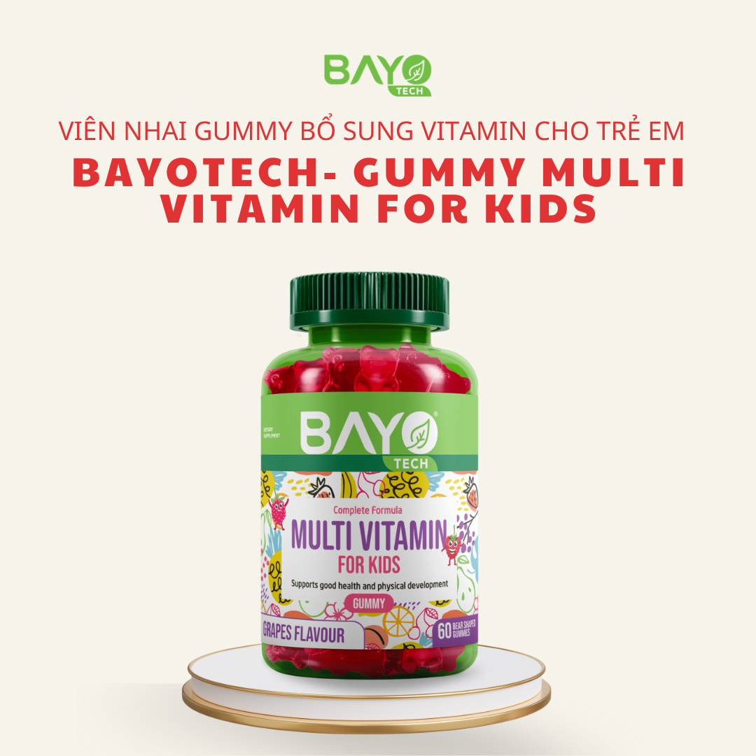 Viên nhai gummy bổ sung vitamin cho trẻ em Bayotech - Gummy Multi Vitamin For Kids