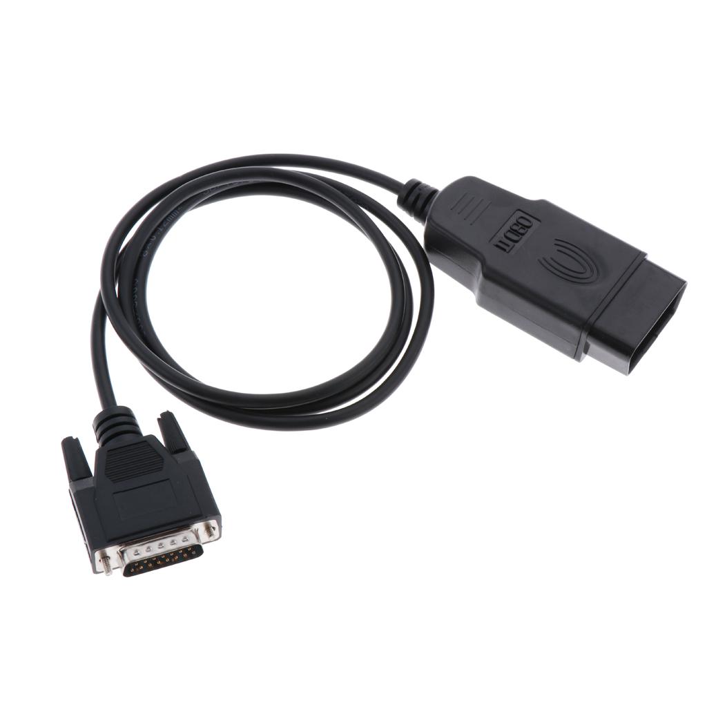 Xe Hơi OBD II 2 16Pin Để DB15 15Pin Chẩn Đoán Nối Dài Convertor Cáp