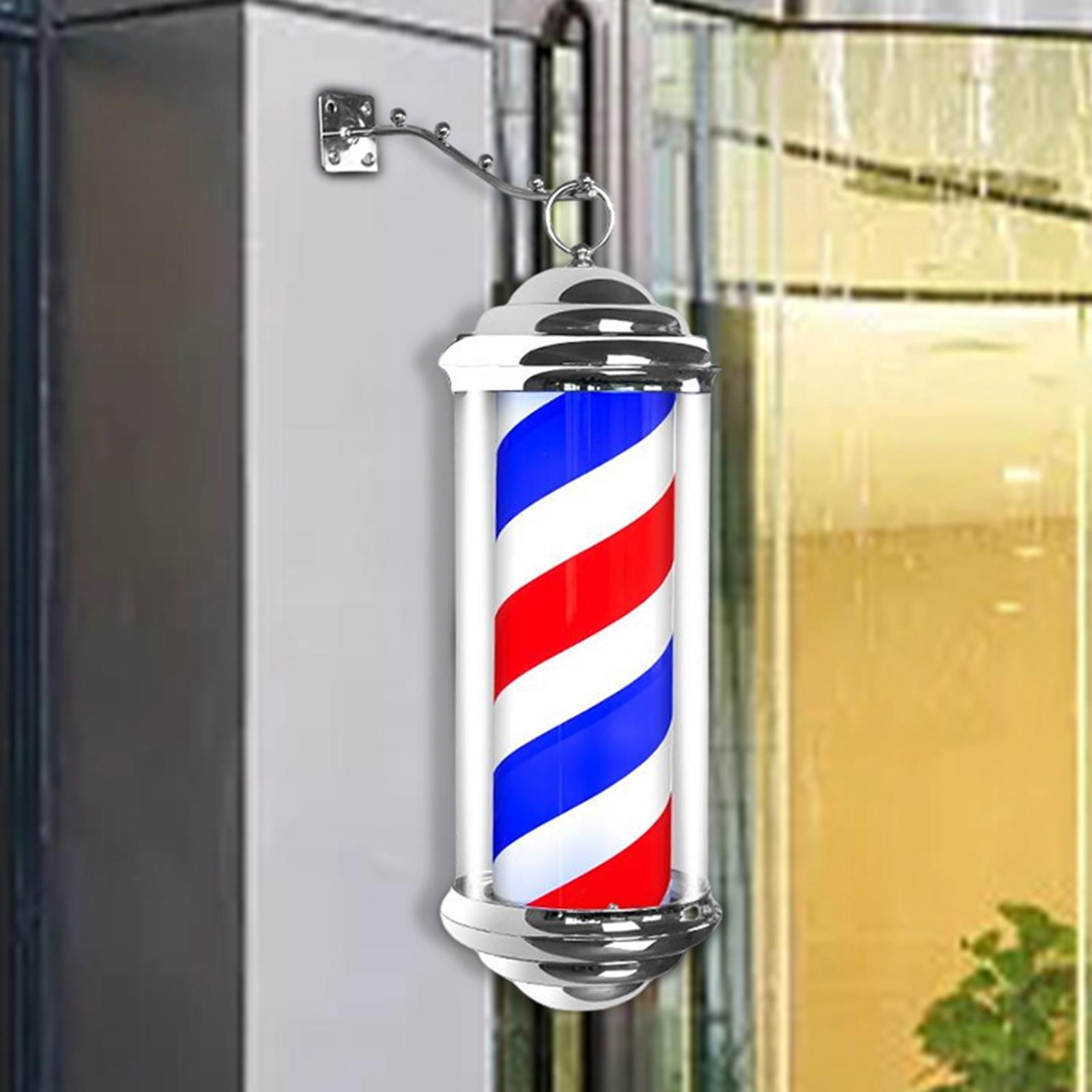 Rotating Pole LED Light Save Energy Rainproof Outdoor Barber Shop Sign Open