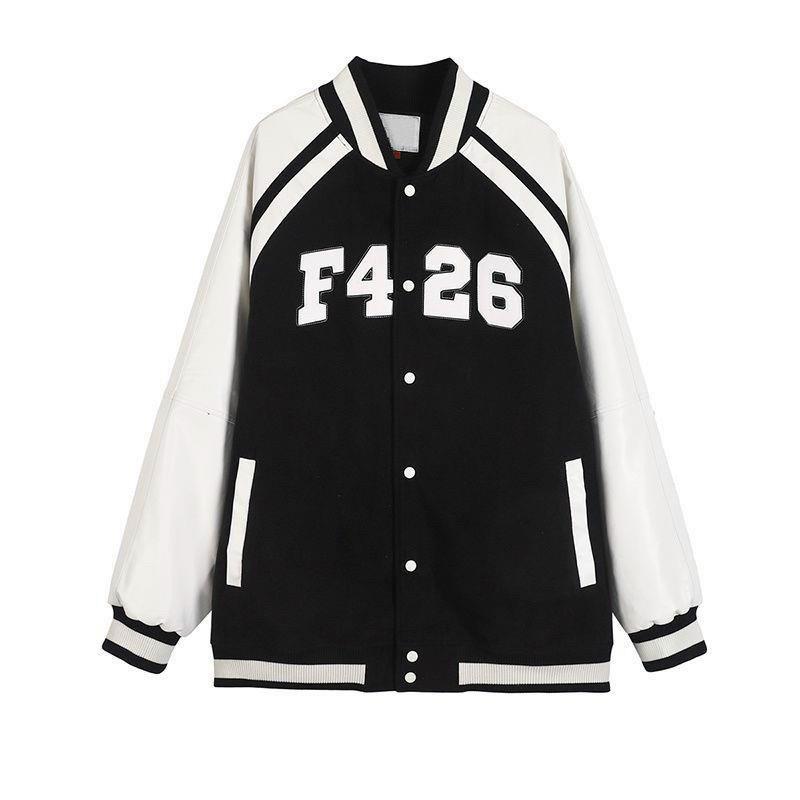 Áo Khoác Nữ Nam Da Lộn kiểu BOMBER Họa Tiết Thêu Chữ F4-26 Cao Cấp chất vải da lộn dày dặn mềm mịn