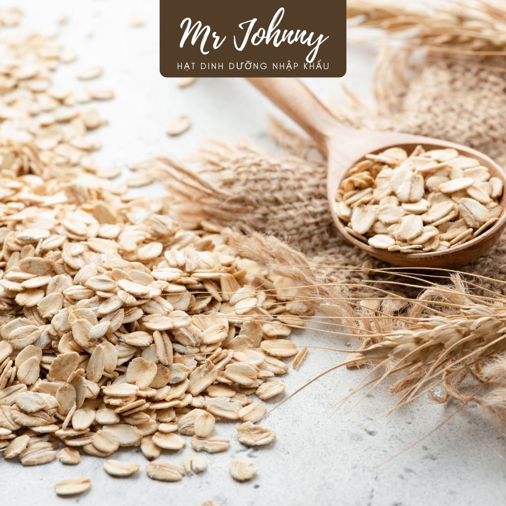 Combo 5 Bịch Yến Mạch Úc Tươi Mr Johnny 500g - Cho người ăn kiêng, giảm cân - Cán mỏng - Rolled Oat (Vàng)