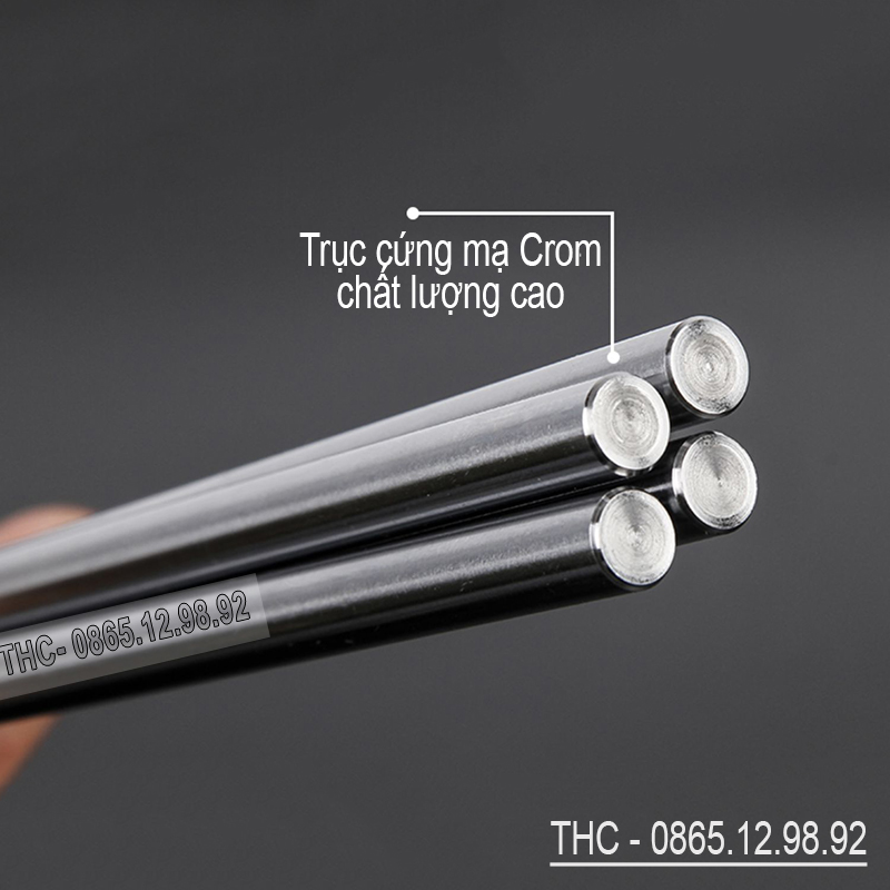 Bộ thanh trục trượt tròn phi 20mm (2 thanh SC20 dài 1 mét + 4 bi trượt SCS20UU + 4 gối đỡ SK20)