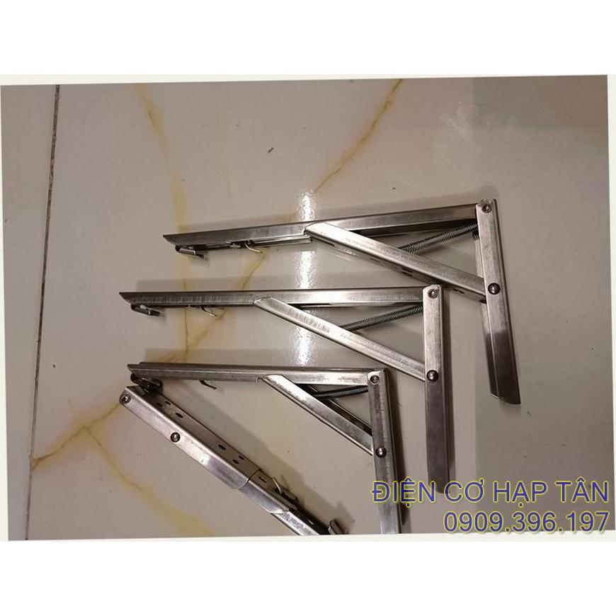 Bản lề gấp gọn INOX 20, 25, 30, 35cm tải trọng 60kg