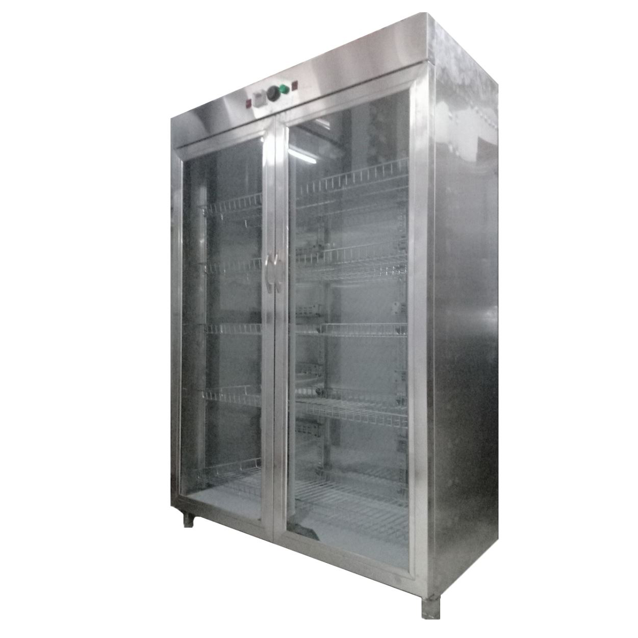 Tủ sấy bát công nghiệp inox 1200l cánh kính 2 Lớp