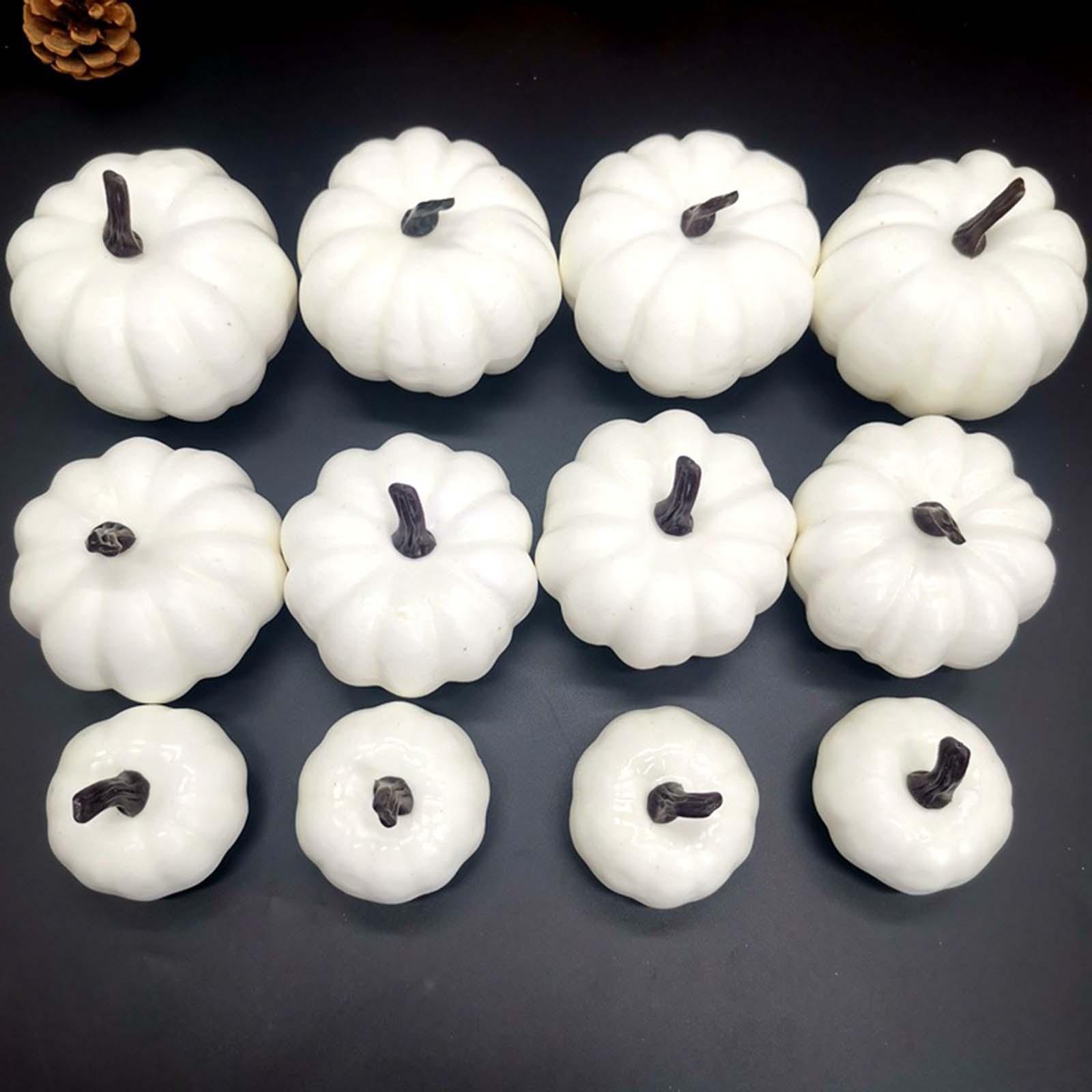 12Pcs Fake Pumpkins Model/ Mini Simulation Pumpkins Model/ Mini Children's Education Tool /Fake Foam Pumpkins for Halloween