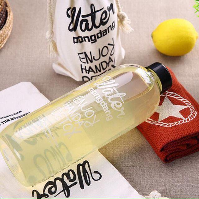 Bình nước Detox kèm túi vải 1000ml -Hàng nhập khẩu