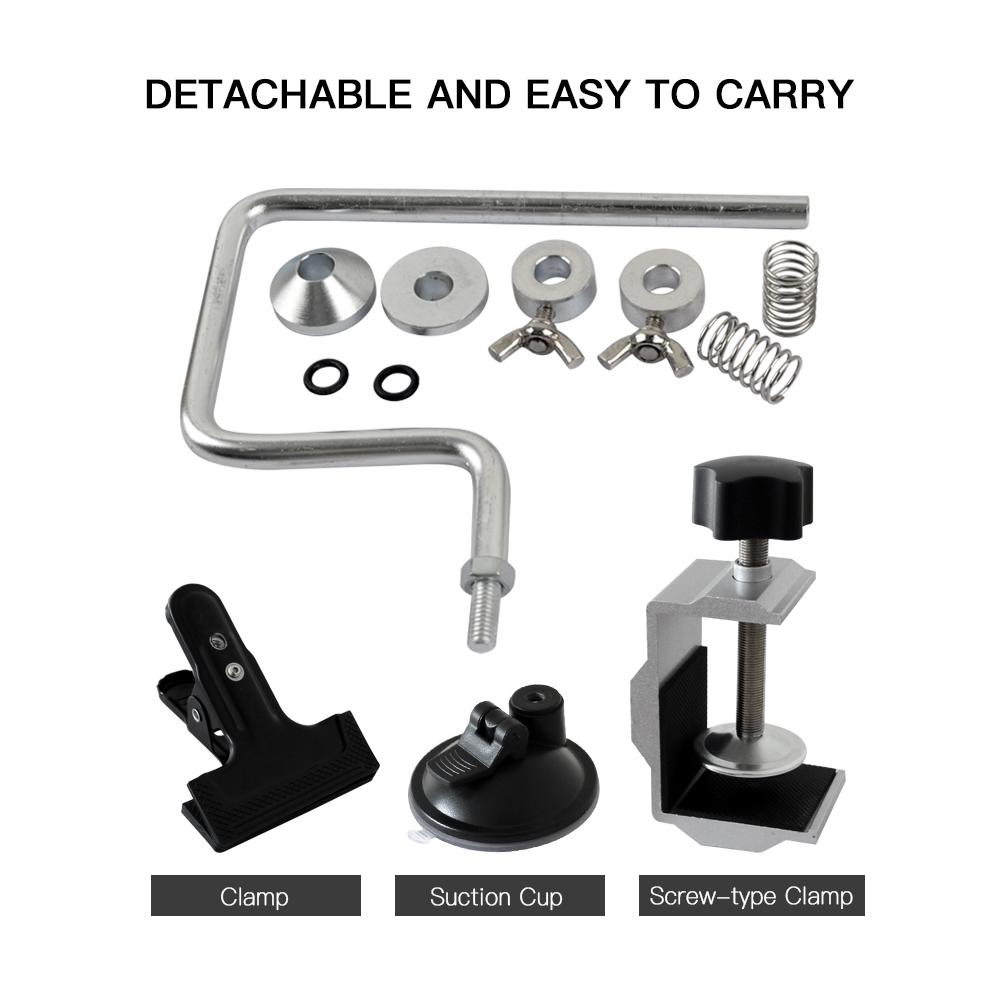 Bộ Guồng Quay Dây Câu Cá 3 Trong 1 Kèm Kẹp Và Đế Hút Dễ Điều Chỉnh Tiện Dụng