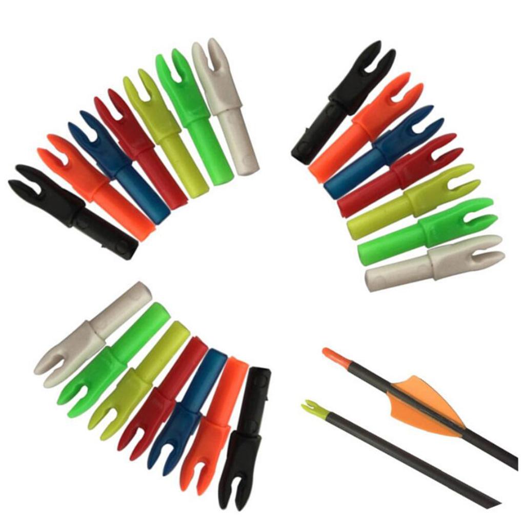 12 Pieces Plastic Archery Precision Nocks for ID 4.2mm Arrow Shaft Black