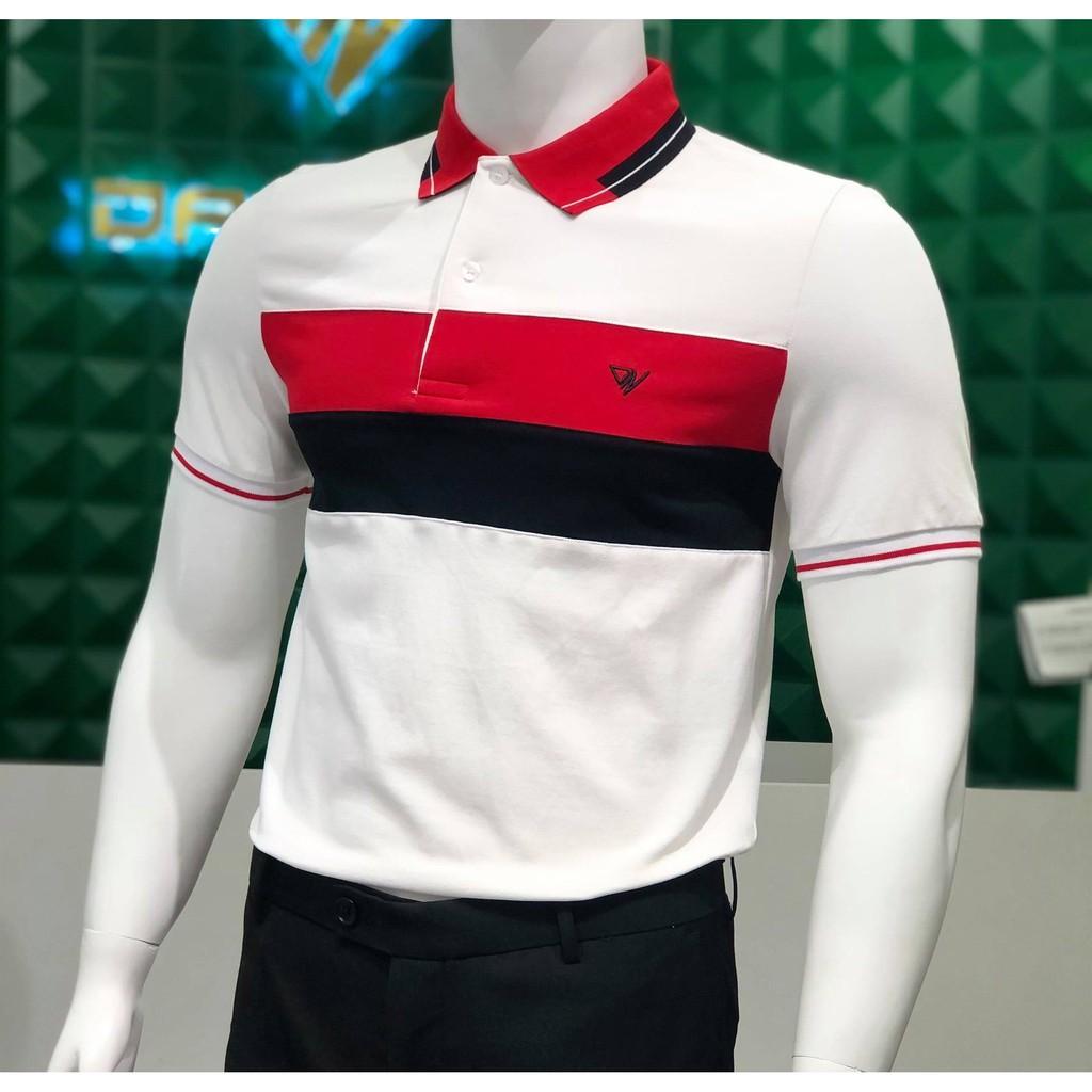 Áo thun polo nam cao cấp họa tiết kẻ ngang chất cotton mềm mịn thấm hút mồ hôi chính hãng DARNELL DN0038