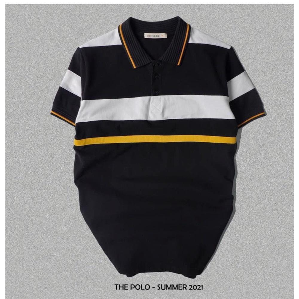 Áo polo nam thời trang FASHION EKING CLOTHING x HOKO thiết kế phối màu POLO LIGHTROOM - chất liệu Poli Cá Sấu Xịn Sò
