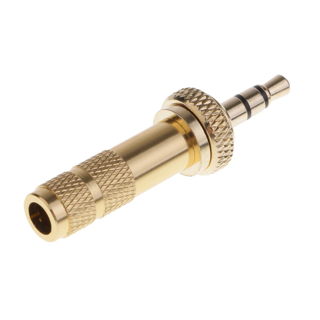 3.5mm Screw Lock Stereo Jack Male Plug Metal Audio Solder Adapter