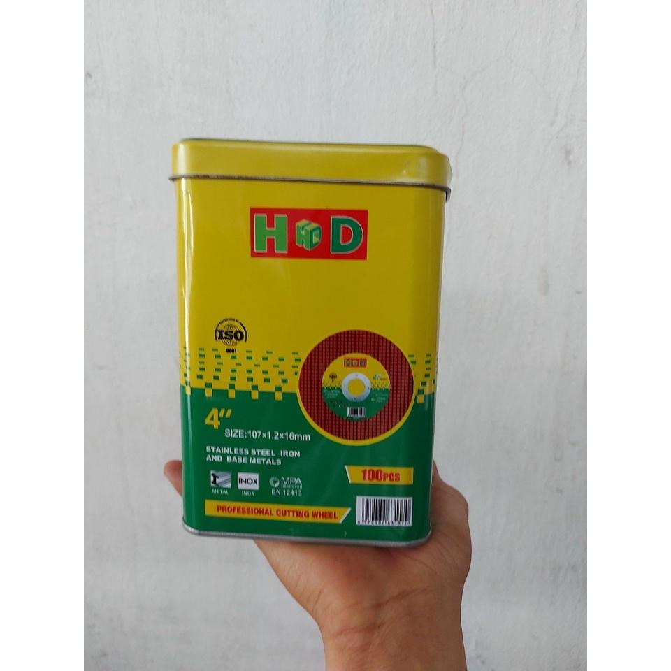 Đá cắt inox, đá cắt sắt HD 100mm xanh - Đá cắt Hải Dương xanh 1 tất