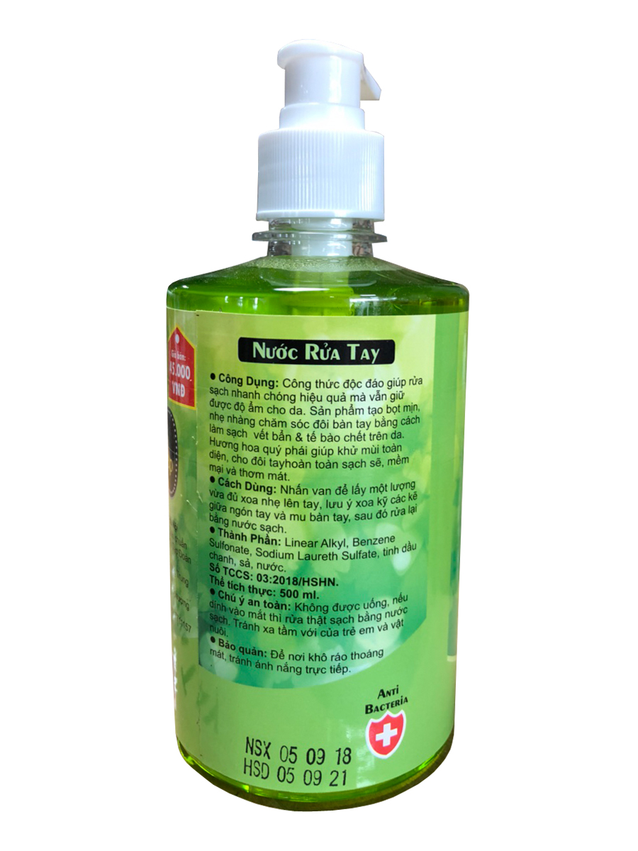 Combo 2 chai nước rửa tay Hand Soap 500ml Hương Xả Chanh