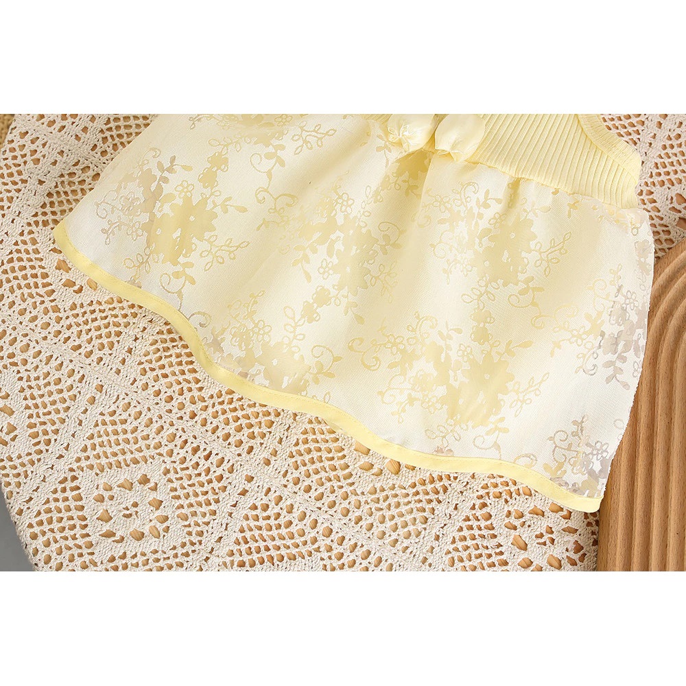 Body Váy Voan 2 Dây Hoa Tulip Cho Bé Gái Sơ Sinh 1 2 Tuổi Từ 5-13kg Dành Cho Bé Gái