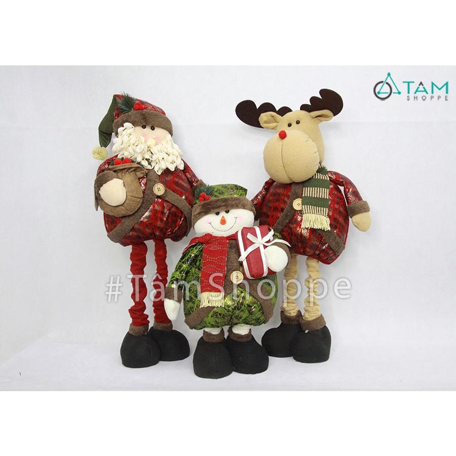 Thú nhồi bông ông già noel tuần lộc người tuyết chân rút QTNOEL-05