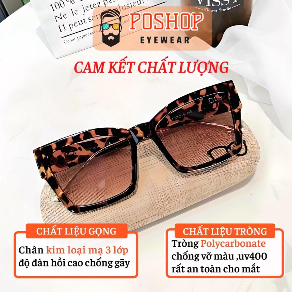 Mắt kính mát nữ POSHOP kính râm chống tia cực tím UV400 thiết kế mắt mèo dễ đeo màu sắc thời trang DCATSTYLE