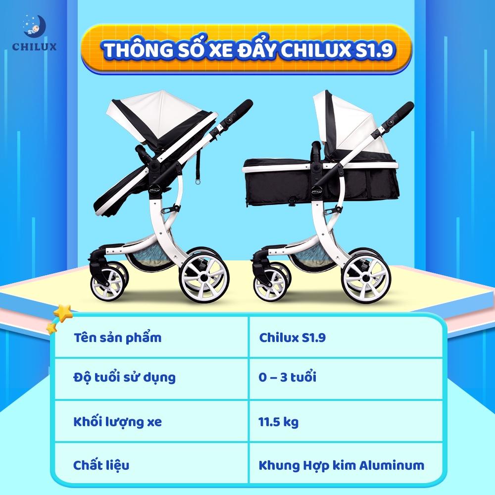 Xe đẩy nôi cho bé cao cấp Chilux S1.9 - Đa năng tiện lợi cho bé sử dụng - Bảo hành 3 năm