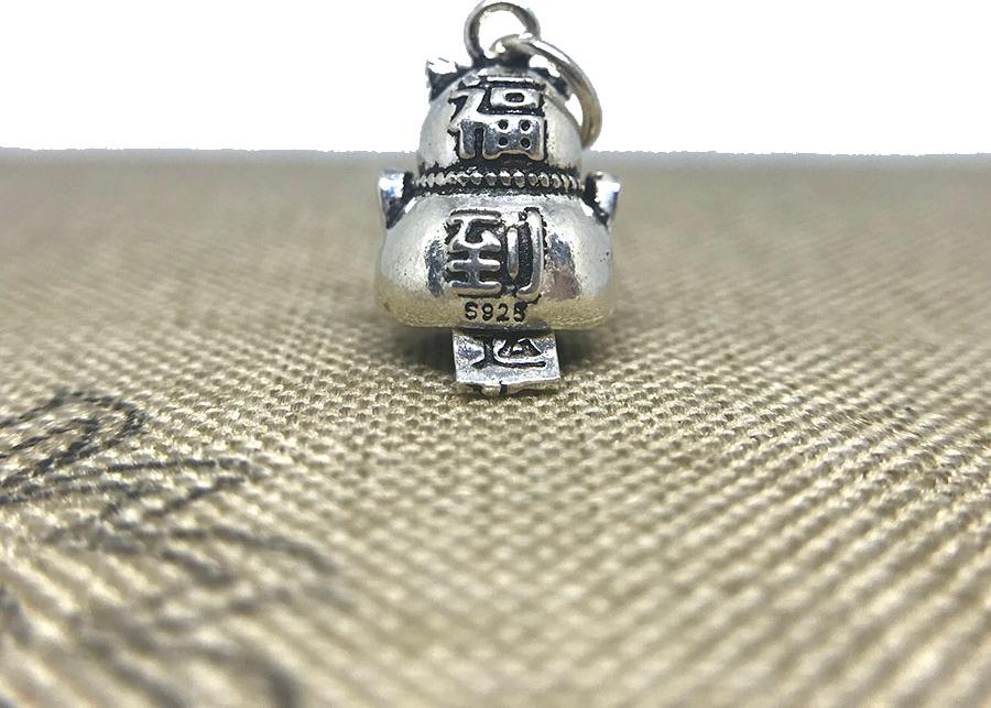 CHARM BẠC THÁI MÈO THẦN TÀI SIZE 14*10MM