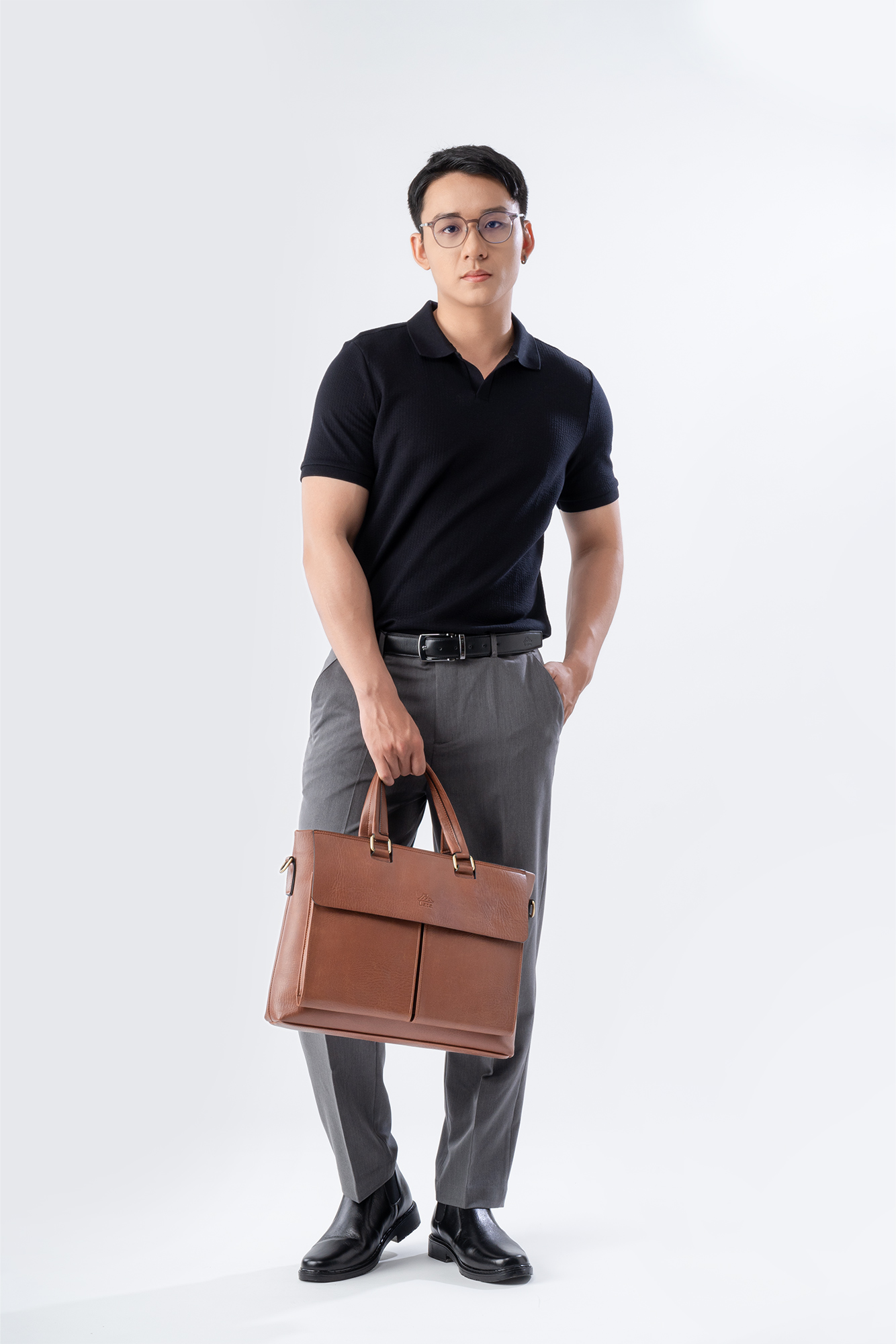 Cặp da nam công sở phối ngăn LATA CA38