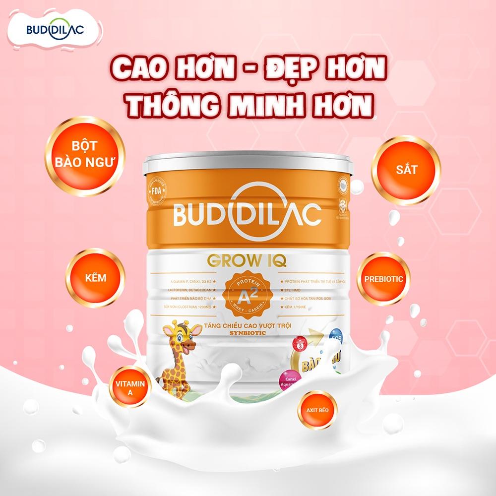 Sữa Bột BUDDILAC GROW IQ Hỗ Trợ Phát Triển Trí Não Và Chiều Cao, Bổ Sung Vitamin Tăng Sức Đề Kháng Hộp 900gr